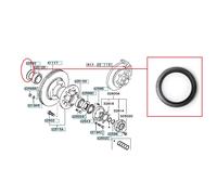 Per Mitsubishi L200 K74 2.5TD Anteriore Ruota Cuscinetto Paraolio (Id 58MM) 1996
