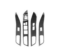 Per Mitsubishi Per Lancer EVO X MR 2008-2015 Pannello Interruttori Alzacristalli Elettrici Auto Adesivo Fibra Carbonio Rivestimento Pulsanti Portiera UOEMCRTB(LHD)