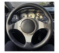 Per Mitsubishi Per Lancer Per Evolution 9 IX 2005 2006 2007 Per VIII 2003-2005 Coprivolante Per Auto Intrecciato A Mano Rifiniture In Pelle Coprivolante(Yellow Thread)