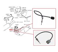 Per Mitsubishi Shogun Pajero MK4 3.2D Scarico Gas Temprature Cat Sensore Paio 06