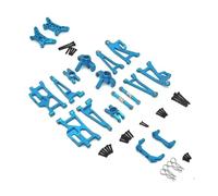 Per MJX 14209 14210 1/14 Metallo Per Braccio Oscillante Tazza Sterzo Sospensione Staffa Guscio Pilastro Asta Sterzo Tazza Posteriore Set RC Auto Parti Di Aggiornamento RC Tazza Sterzo(Blue)