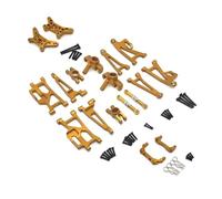 Per MJX 14209 14210 1/14 Metallo Per Braccio Oscillante Tazza Sterzo Sospensione Staffa Guscio Pilastro Asta Sterzo Tazza Posteriore Set RC Auto Parti Di Aggiornamento RC Tazza Sterzo(Yellow)