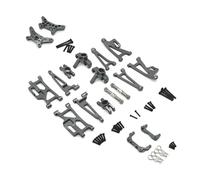 Per MJX 14209 14210 1/14 Metallo Per Braccio Oscillante Tazza Sterzo Sospensione Staffa Guscio Pilastro Asta Sterzo Tazza Posteriore Set RC Auto Parti Di Aggiornamento RC Tazza Sterzo(Gray)