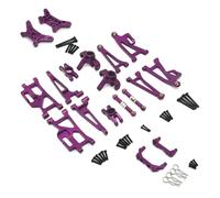 Per MJX 14209 14210 1/14 Set In Metallo Per Forcellone Sterzo Tazza Sospensione Staffa Pilastro Asta Sterzo Tazza Posteriore RC Parti Di Ricambio Per Auto RC Tazza Sterzo(Purple)