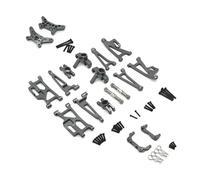 Per MJX 14209 14210 1/14 Set In Metallo Per Forcellone Sterzo Tazza Staffa Di Sospensione Guscio Asta Pilastro Posteriore Tazza Set Parti Auto RC Sostituzione Uso RC Tazza Sterzo(Gray)
