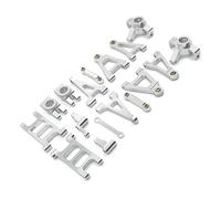 Per MJX 14301 14302 1/14 Braccio Di Sospensione In Metallo Tazza Sterzo Asta Collegamento Gruppo Sterzo Set Ricambi E Accessori Per Auto RC Sostituzione Aggiornamento Uso Rc Sterzo Tazza(Silver)