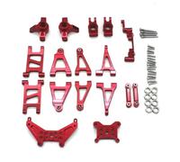Per MJX 14303 14301 14302 1/14 4WD Tiranti Metallo Set Bracci Oscillanti Ricambi Auto Telecomandate Accessori Aggiornamenti Sostituzioni Uso Accessorio Per Auto RC(Red)