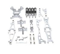 Per MJX 16207 16208 16209 16210 H16 Kit Ammortizzatori Sterzo In Metallo RC Ricambi E Accessori Per Auto Aggiornamenti E Sostituzioni Rc Car Fuso A Snodo(Silver)