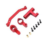 Per MJX 7303 1/7 Set Componenti Dello Sterzo Anteriore Metallo RC Car Veicoli Cingolati Parti Accessori Aggiornamenti Sostituzioni Riparazioni Uso Parti Aggiornamento RC(Red)