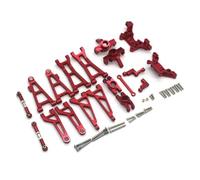 Per Mjx M163 16208 16209 16210 H16v3 16889A 1/16 RC Remote Control Car Parti Metalliche Set Fragile Parti Modificate Rc(Red)