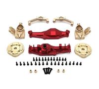 Per MJX Per H12Y Alloggiamento Dell'asse Posteriore Metallo Coperchio Ingranaggio Della Tazza Ottone 6061 Costruzione Alluminio RC Aggiornamento Auto RC Auto Componenti(Red,Front)