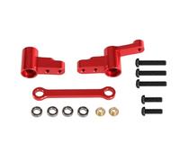 Per MJX Per Hyper Go 1/14 14301 14302 14303 RC Car Parti In Metallo Migliorate Accessori Componenti Dello Sterzo Con Maggiore Spazio Per Libero Accessori RC(Red)