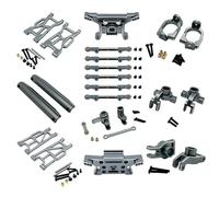 Per MJX Per Hyper Go 10208 V2 Little Monster Pack Cup C Kit Aggiornamento Metallo Sedile Tirante Albero Trasmissione, Telecomando Parti Automobili Parti Rc(Grey)