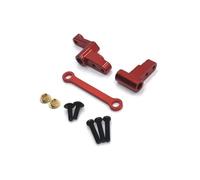 Per MJX Per Hyper Go 14301 14302 1/14 Componenti Dello Sterzo In Metallo Gruppo Ricambi Auto RC Accessori Aggiornamenti Sostituzione Riparazione Parti Aggiornamento RC(Red)