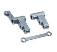 Per MJX Per Hyper Go 14301 14302 14303 1/14 CNC Metallo Sterzo Modifica Gruppo Sterzo Assemblaggio RC Auto Aggiornamenti Parti Accessorio Per Auto RC(Gray)