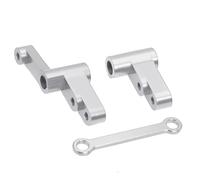 Per MJX Per Hyper Go 14301 14302 14303 1/14 CNC Metallo Sterzo Modifica Gruppo Sterzo Assemblaggio RC Auto Aggiornamenti Parti Accessorio Per Auto RC(Silver)