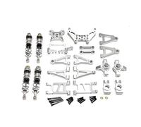 Per MJX Per Hyper Go 14301 14302 14303 1/14 Forcellone In Metallo Bracci Di Sospensione Anteriori Tazza Di Sterzo Blocco Sterzo Set Di Aggiornamento Ricambi Per Auto RC RC Tazza Sterzo(Silver)