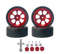 Per MJX Per Hyper Go 14301 14302 Per Wltoys 1/12 1/14 1/18 Ruote In Metallo Pneumatici Hub Aggiornamento 12mm Adattatore M3 Dado RC Auto Crawler Ricambi Pneumatici RC