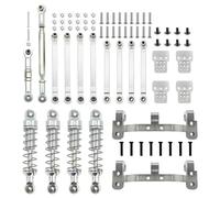 Per MN D90 Per MN98 Per MN99S 1/12 Barra Collegamento Delle Sospensioni Metallo Tiranti Supporto Per Ammortizzatore Sedile Parti Auto RC Accessori Parti Modificate Rc(Silver)
