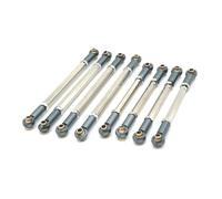 Per MN Per MN128 MN86 MN86S MN86K MN86KS G500 1/12 8 Pezzi Set Asta Di Collegamento In Metallo RC Auto Veicoli Cingolati Parti E Accessori Sostituzione Rc Asta di Trazione(Gray)