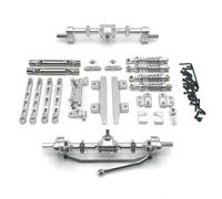 Per MN Per MN82 LC79 1/12 Asse Anteriore Posteriore Pedali Tirante Sospensione Telaio Timone Base RC Crawler Auto Parti Di Aggiornamento In Metallo Accessori RC(Silver)