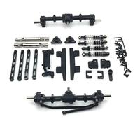 Per MN Per MN82 LC79 1/12 Asse Anteriore Posteriore Pedali Tirante Sospensione Telaio Timone Base RC Crawler Auto Parti Di Aggiornamento In Metallo Parti Modificate Rc(Black)