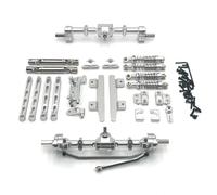 Per MN Per MN82 LC79 1/12 RC Crawler Car Parti Di Aggiornamento In Metallo Pedali Dell'asse Anteriore E Posteriore Tirante Di Trazione Telaio Di Sospensione Base Del Timone Assale RC(Silver)