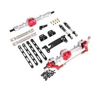 Per MN Per MN82 LC79 Per MN78 Modello 1/12 RC Car Parts Kit Di Montaggio Anteriore E Posteriore In Metallo Accessori Ricambio RC Ammortizzatore(SilverandBlack)