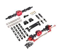 Per MN Per MN82 LC79 Per MN78 Modello 1/12 RC Car Parts Kit Di Montaggio Anteriore E Posteriore In Metallo Accessori Ricambio RC Ammortizzatore(BlackandRed)