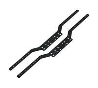 Per MN168 Per MN78 1/12 2 Pezzi In Lega Di Alluminio Per Telaio Binari Del Telaio Accessori Di Ricambio Per Auto Giocattolo RC RC Cingolato Telaio(Black)