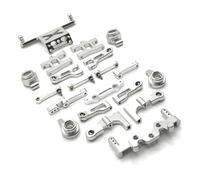 Per MN38 1/16 Staffa Sospensione Metallo Braccio Oscillante Anteriore Posteriore Kit Montaggio Barra Sterzo Tazza Ricambi Accessori Auto RC Sostituzione Parti Aggiornamento RC(Silver)