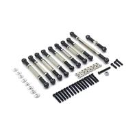 Per MN98 Per MN99S D90 D91 D96 FJ45 1/16 Set Di Barre Di Collegamento Dello Sterzo In Metallo RC Auto Veicoli Cingolati Parti E Accessori Aggiornamenti Sostituzione Uso Rc Asta di Trazione(Black)