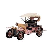 Per Modelli Di Auto Nostalgiche Vintage Accessori Per Ufficio Portico Di Casa Soggiorno Decorazioni Per Armadietto Del Vino Giocattoli Metal Vehicles non RC(Rosa)