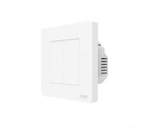 Per moes Per Tuya Per ZigBee Interruttore Luce Star Ring Serie Wall Mounted Smart Switch con Interfaccia Touch Avanzata e Telecomando RF Compatibilità Controllo (2 Gang Bianco)