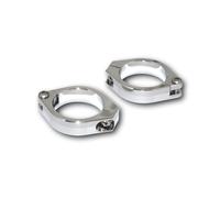 Highsider CNC, morsetti per tubi forcella 42-43 mm male Cromato