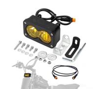 per moto LED 2000 Lumen Doppio per raggio per q20 per lite | 2000 lumen potenti, per raggio misto spot/flood, visibilità notturna superiore fino a 200 metri(Yellow light)