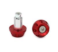 Per Moto Universali 7/8 "22mm Manubrio Manopole Estremità Cursori Tappo Cursore Estremità manubrio della motocicletta(ROSSO)