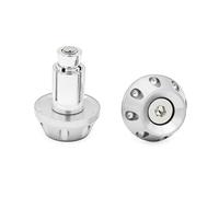 Per Moto Universali 7/8 "22mm Manubrio Manopole Estremità Cursori Tappo Cursore Estremità manubrio della motocicletta(ARGENTO)