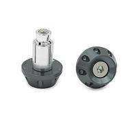 Per Moto Universali 7/8 "22mm Manubrio Manopole Estremità Cursori Tappo Cursore Estremità manubrio della motocicletta(GRIGIO)