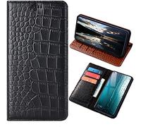 Per Motorola Moto G 5G Plus Custodia In Pelle Del Telefono, Lusso Stile Coccodrillo Genuino Vibrazione Del Cuoio Cassa Del Telefono Per Moto G 5G+(6.7 ") Cover (Nero)