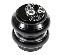 Per Mountain Bike Headset Doppio Cuscinetto per Strada e MTB per | Design esterno della tazza, costruzione in lega di alluminio, per una scorrevolezza a doppio cuscinetto, finitura nera