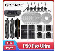Per MOVA P50 Ultra / P50 Pro Ultra Robot Aspirapolvere Accessori di ricambio Spazzola laterale principale Mop Panno Filtro HEPA Sacchetto per la polvere