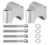 Per MT07 Per MT09 1 Coppia 28mm 1 1/8" 22mm 7/8" Universale Manubrio Moto Riser Bar Mount Morsetto Manubrio Riser Clamp(22MM Silver)