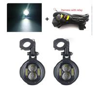 Per MT07 Per MT09 CRF1000L Per Africa Per Twin Per Moto Lampada Ausiliaria A LED Luci Fendinebbia Lampada Moto Luci Anteriori(White with wire)
