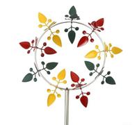 per Mulino a per vento in Acciaio 30x92cm Colorato da per giardino | Acciaio per robusto, design colorato vivace, resistenza UV e pioggia, installazione per facile nel suolo