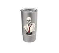 Per My Last Nerve Dark Funny Sarcastico Burnout Scheletro Art Bicchiere termico in acciaio inox doppia parete