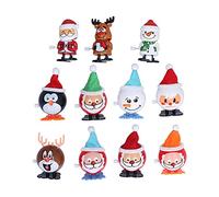 Per Natale, per Babbo Natale e Snowman, Wind Up Toy Set, Assortito Clockwork, Decorazione per la casa per la festa di Natale (Abito natalizio 11pcs)