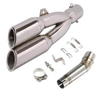 Per NC700 NC700X NC700S NC750 NC750X E Moto Modificato Doppio Foro Scarico Marmitta Centrale Collegamento Tubo Di Scarico scarico silenziatore marmitta(B)