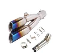 Per NC700 NC700X NC700S NC750 NC750X Moto Modificata Doppio Foro Silenziatore Intermedio Collegamento Scarico Tubo scarico silenziatore marmitta(D)