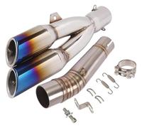 Per NC700 NC700X NC700S NC750X NC750 Moto Intermedia Collettore Silenziatore Doppio Foro DB Killer Slip Tubo Di Scarico scarico silenziatore marmitta(A)
